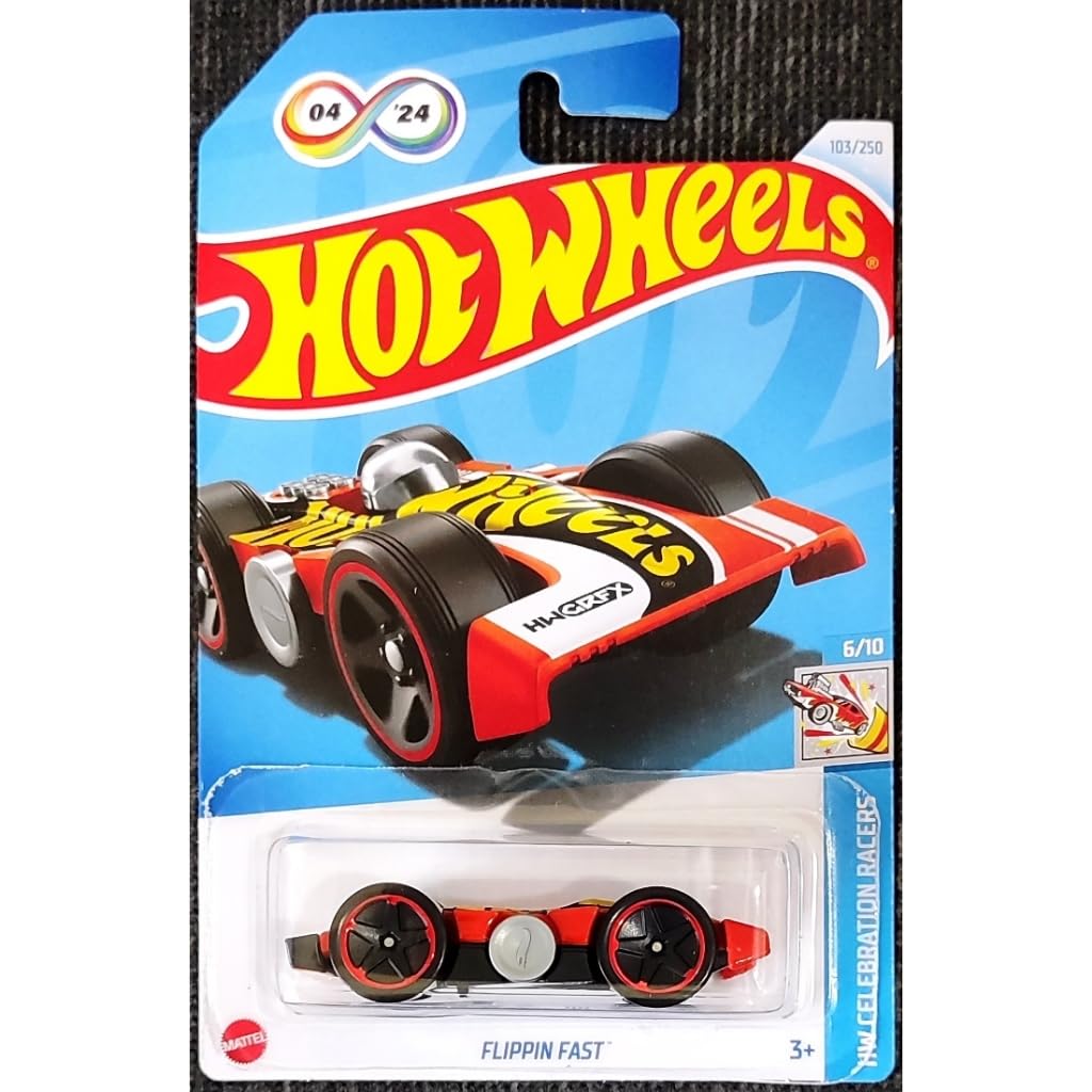 Hot Wheels Flippin Fast 103/250 Celebration Racers 1:64 Scale – New for 2024