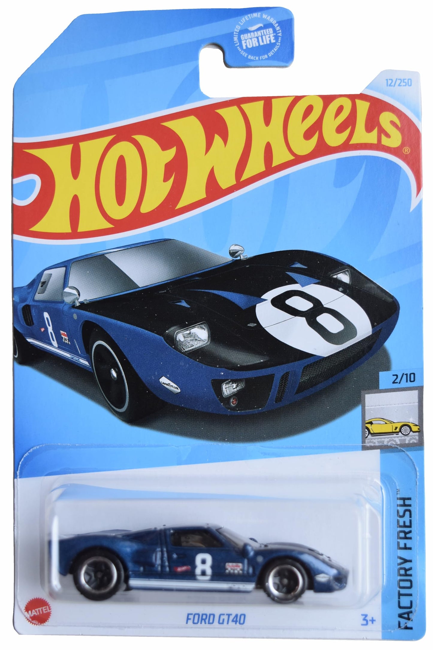 Hot Wheels Ford GT40 Factory Fresh Dark Blue 2/10 1:64 Die-Cast Limited Edition 12/250