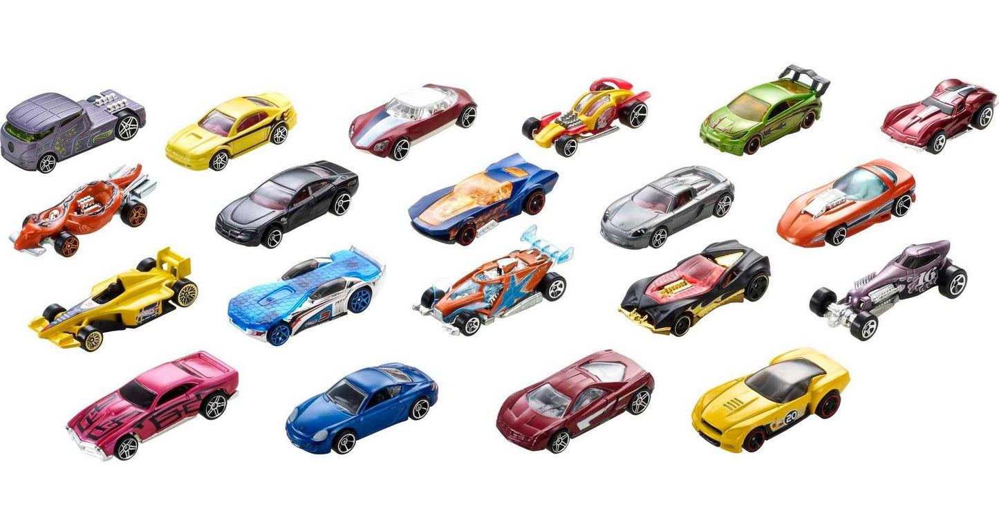 Hot Wheels 20-Pack: 1:64 Scale Cars & Trucks – Play or Display, Styles Vary (Amazon Exclusive)