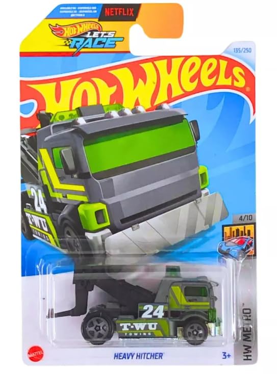 Hot Wheels Heavy Hitcher Gray/Green HW Metro 4/10 | 1:64 Die-Cast Hauler