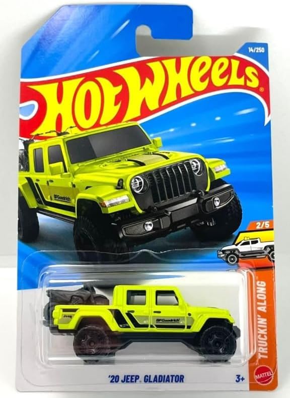 Hot Wheels Jeep Gladiator Green 1:64 Diecast – Truckin' Along 2/5, 14/250