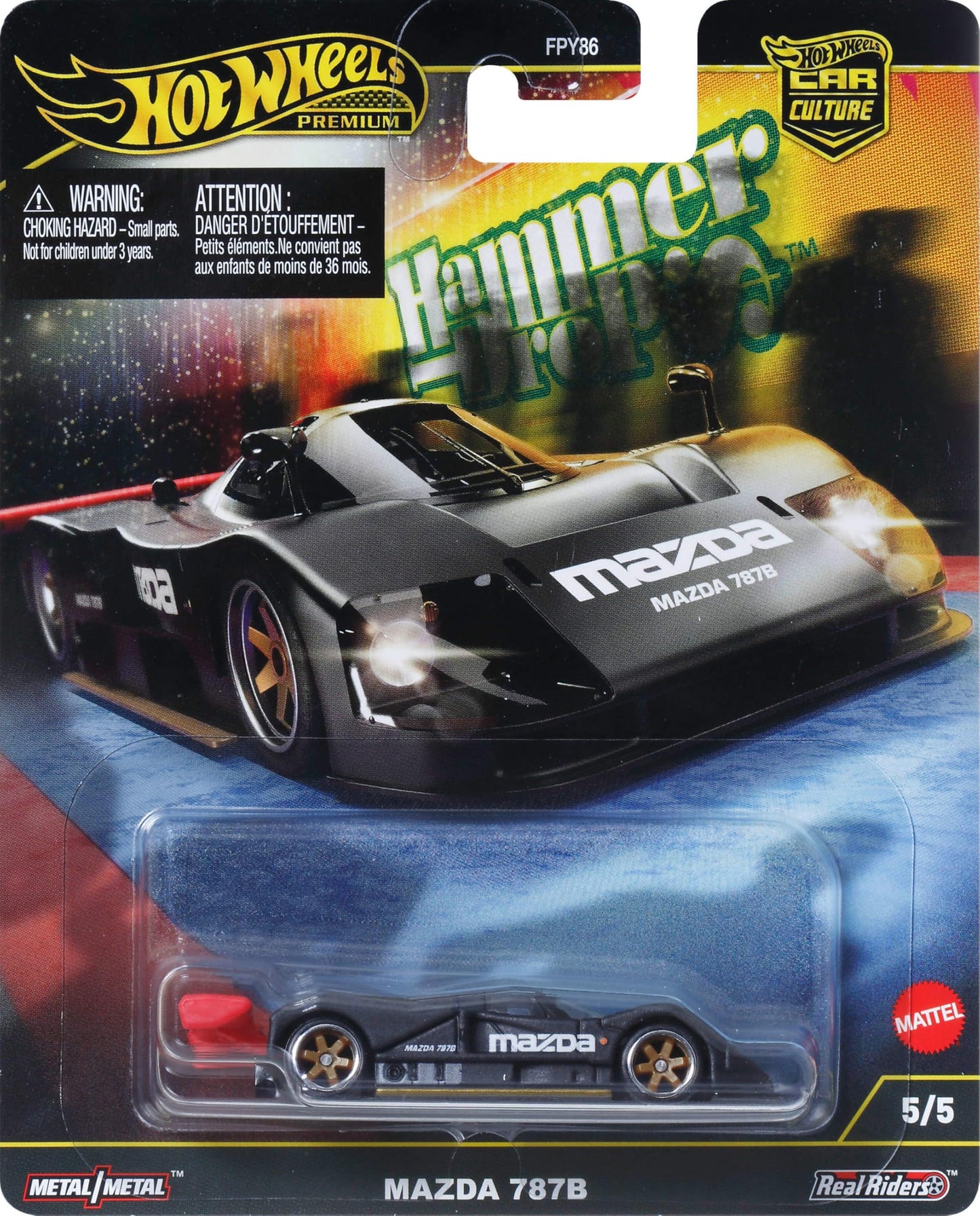 Hot Wheels Premium Car Culture Mazda 787B – 1:64 Die-Cast with Real Riders