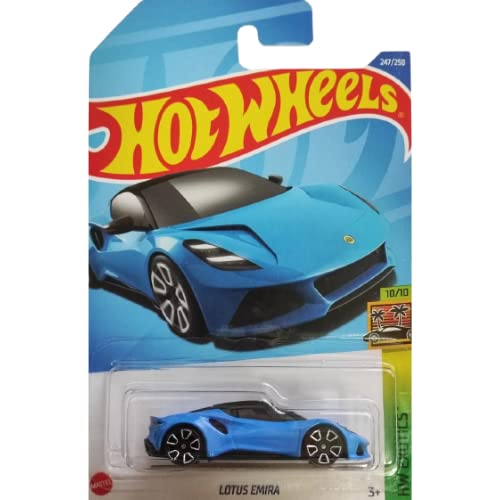 Hot Wheels 2022 Lotus Emira Blue HW Exotics 1:64 Die Cast Mint NrMint Ships Bubble Wrapped