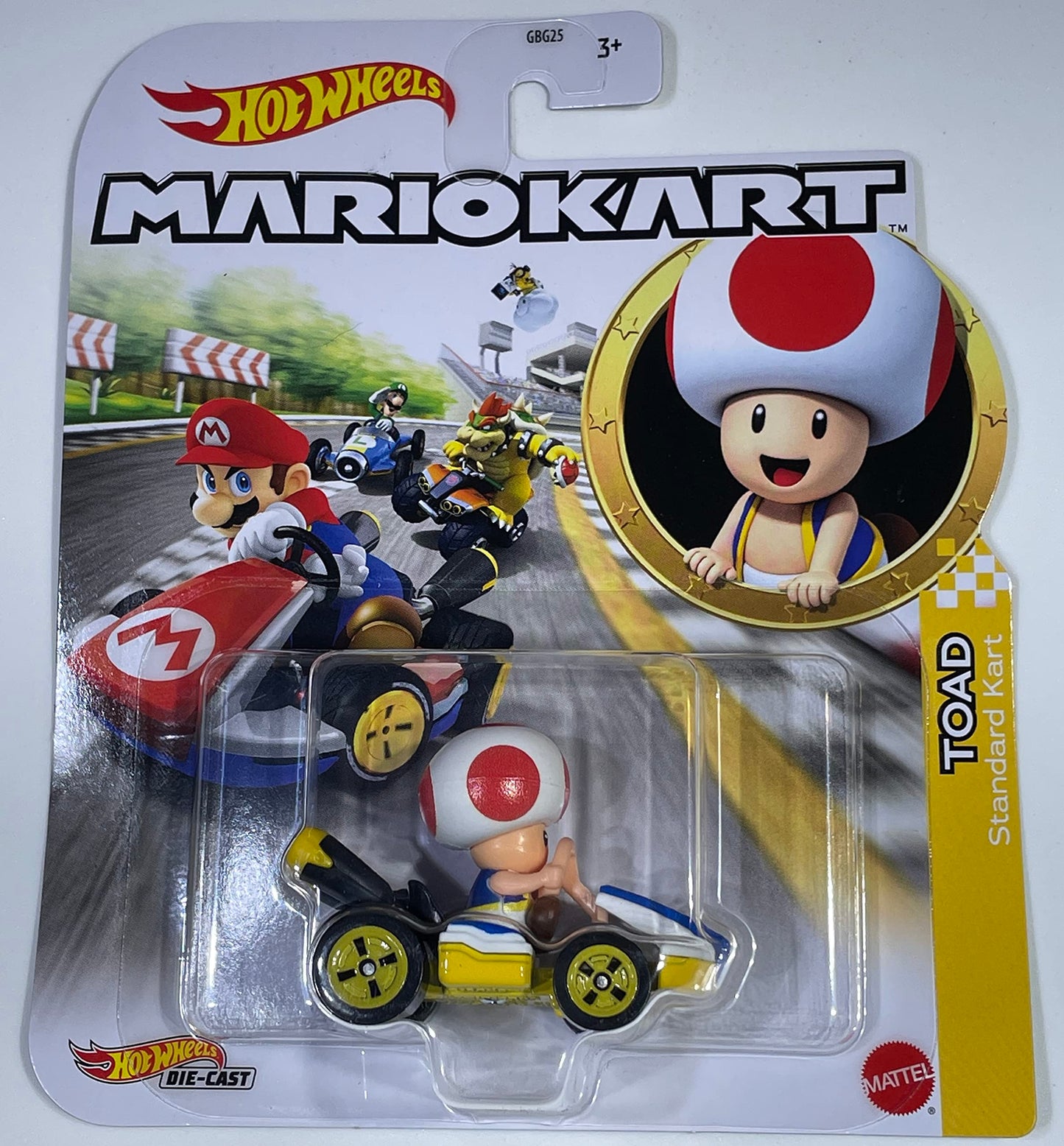 Hot Wheels Mario Kart Toad Standard Kart 2023 – Mint/NrMint, Ships Bubble Wrapped in Box