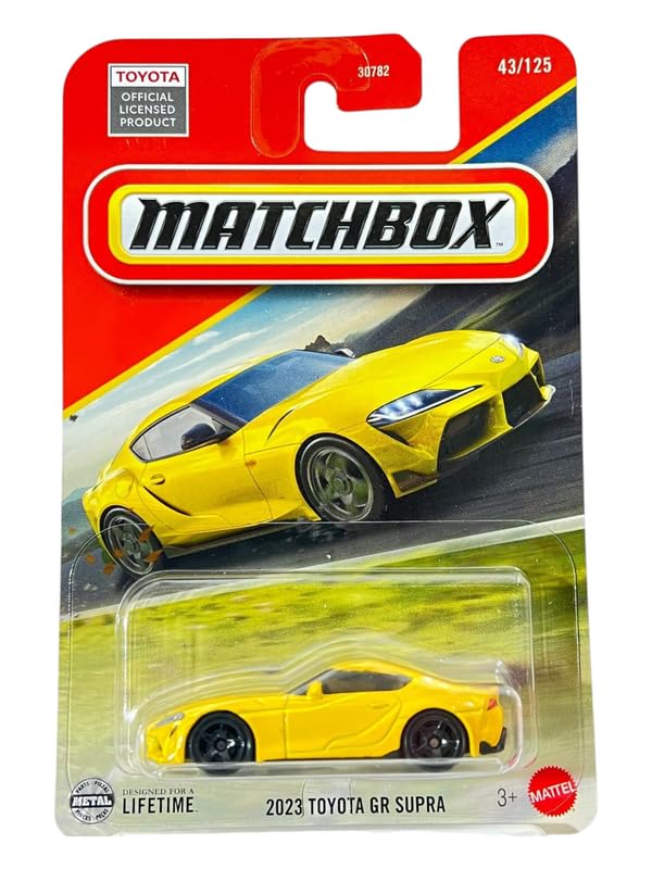 Hot Wheels Match Box 2023 Toyota GR Supra – Yellow Die-Cast Car for 3+ | Collectible & Play
