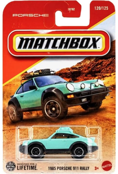 Hot Wheels Matchbox 1985 Porsche 911 Rally Teal 1:64 Diecast Vehicle – 120/125