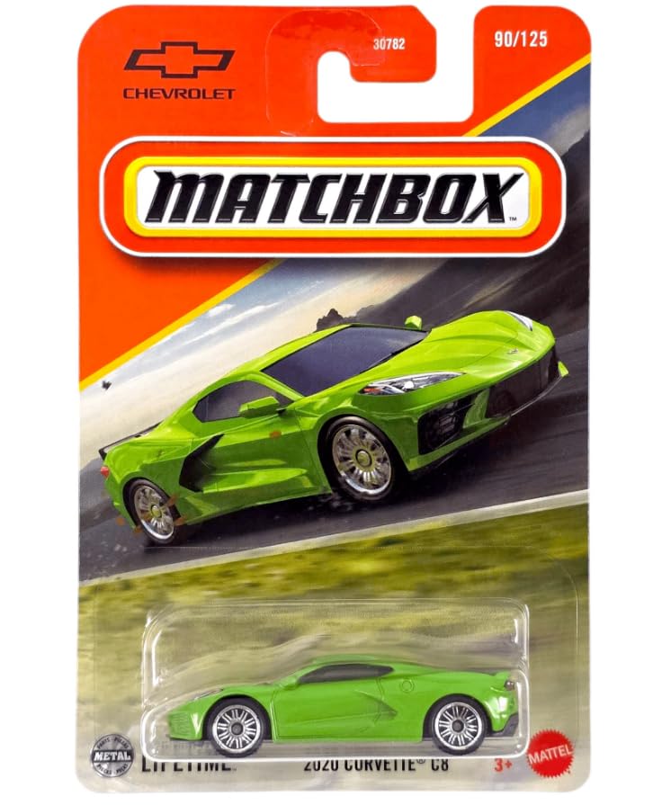 Hot Wheels Matchbox 2020 Chevy Corvette C8 Green 1:64 Diecast Car – 90/125 Series