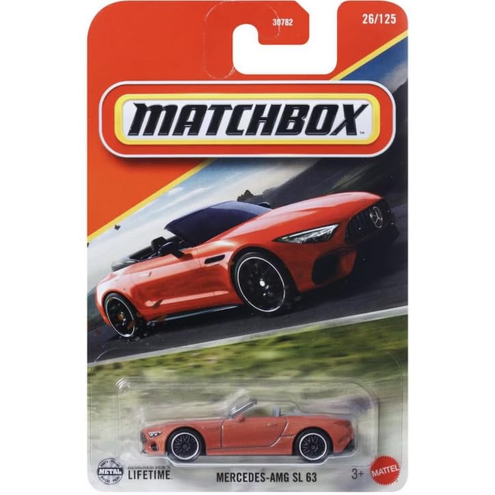 Hot Wheels Matchbox Mercedes-AMG SL 63 Orange 1:64 Diecast – 26/125 Series