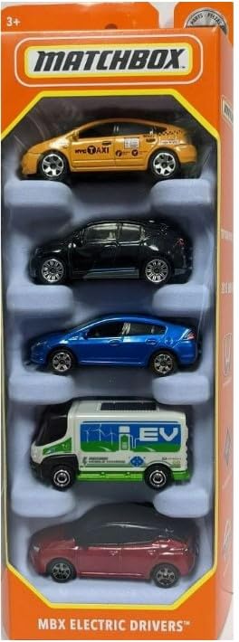 Hot Wheels Monster Trucks Matchbox MBX Electric Drivers 5-Pack – 1:64 Diecast Vehicles