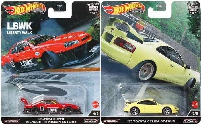 Hot Wheels 2022 Premium Car Culture Mountain Drifters – Complete Set of 5 Diecast Vehicles