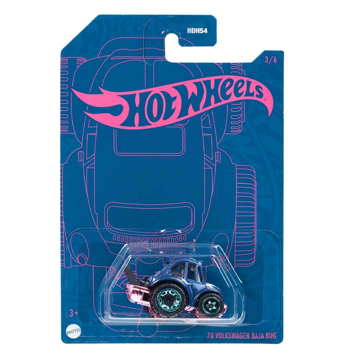 Hot Wheels Pearl & Chrome 2022 1970 Volkswagen Baja Bug – Diecast Car