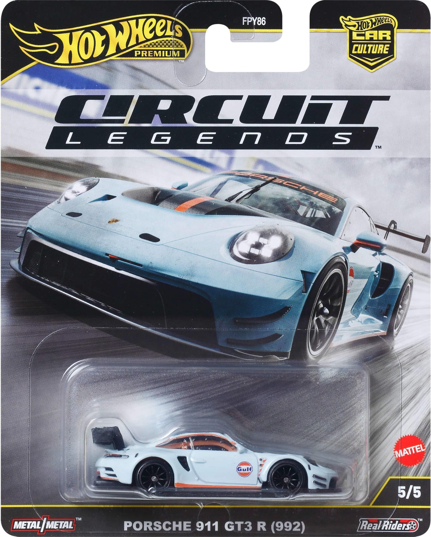 Hot Wheels Premium 2025 Circuit Legends – Set of 5 Die-Cast Cars