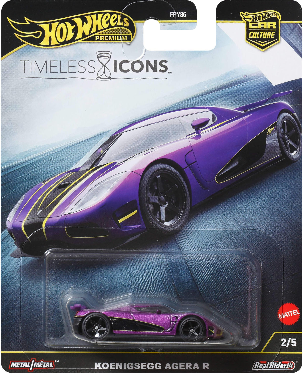 Hot Wheels Premium Car Culture Koenigsegg Agera R 1:64 Die-Cast – Real Riders Tires