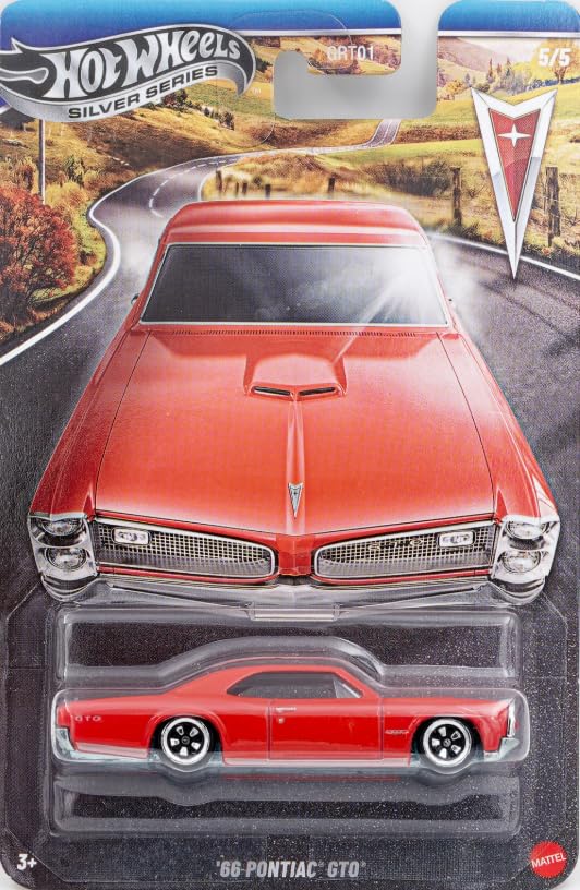 Hot Wheels Silver Series '66 Pontiac GTO Red Chase – 1:64 Diecast Metal Body (GRT01)