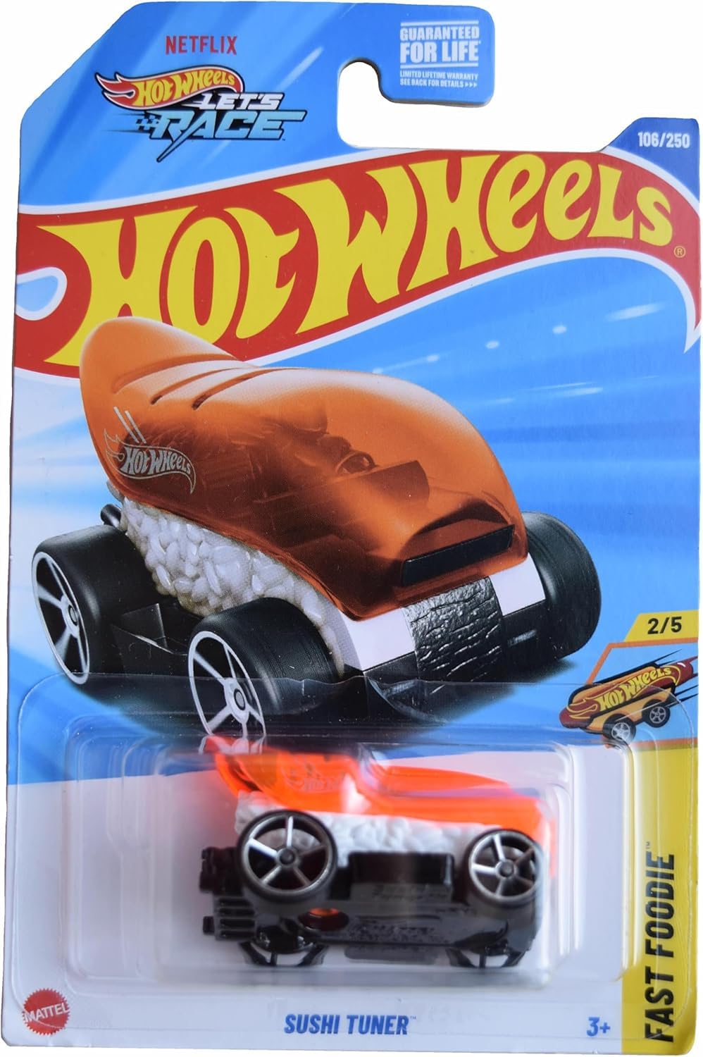 Hot Wheels Sushi Tuner Fast Foodie 2-5 Orange/White | 1:64 Die Cast