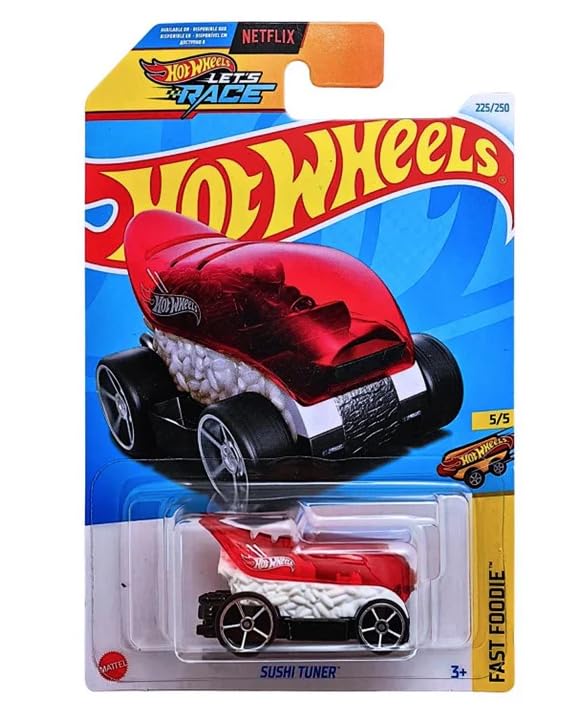 Hot Wheels Sushi Tuner Red/White – Fast Foodie 5/5 Die-Cast Car Model