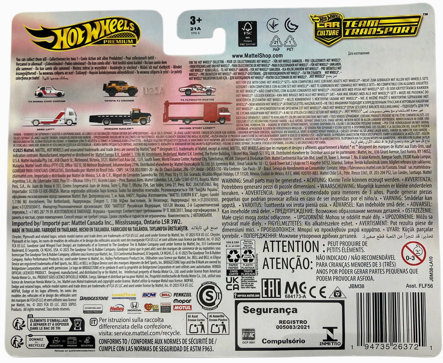 Hot Wheels Team Transport 73 Plymouth Duster - 1:64 Scale Carrier & Car Set