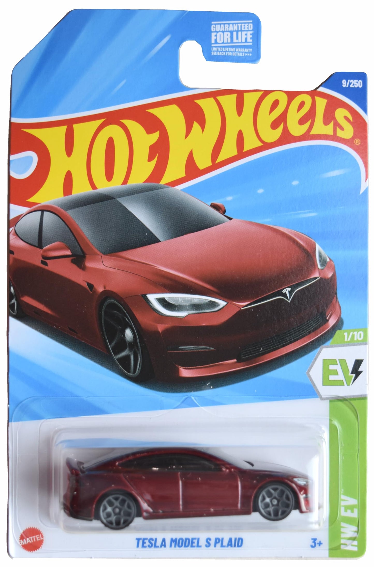 Hot Wheels Tesla Model S Plaid HW EV 1:64 Die-Cast Red – Limited Edition 9/250