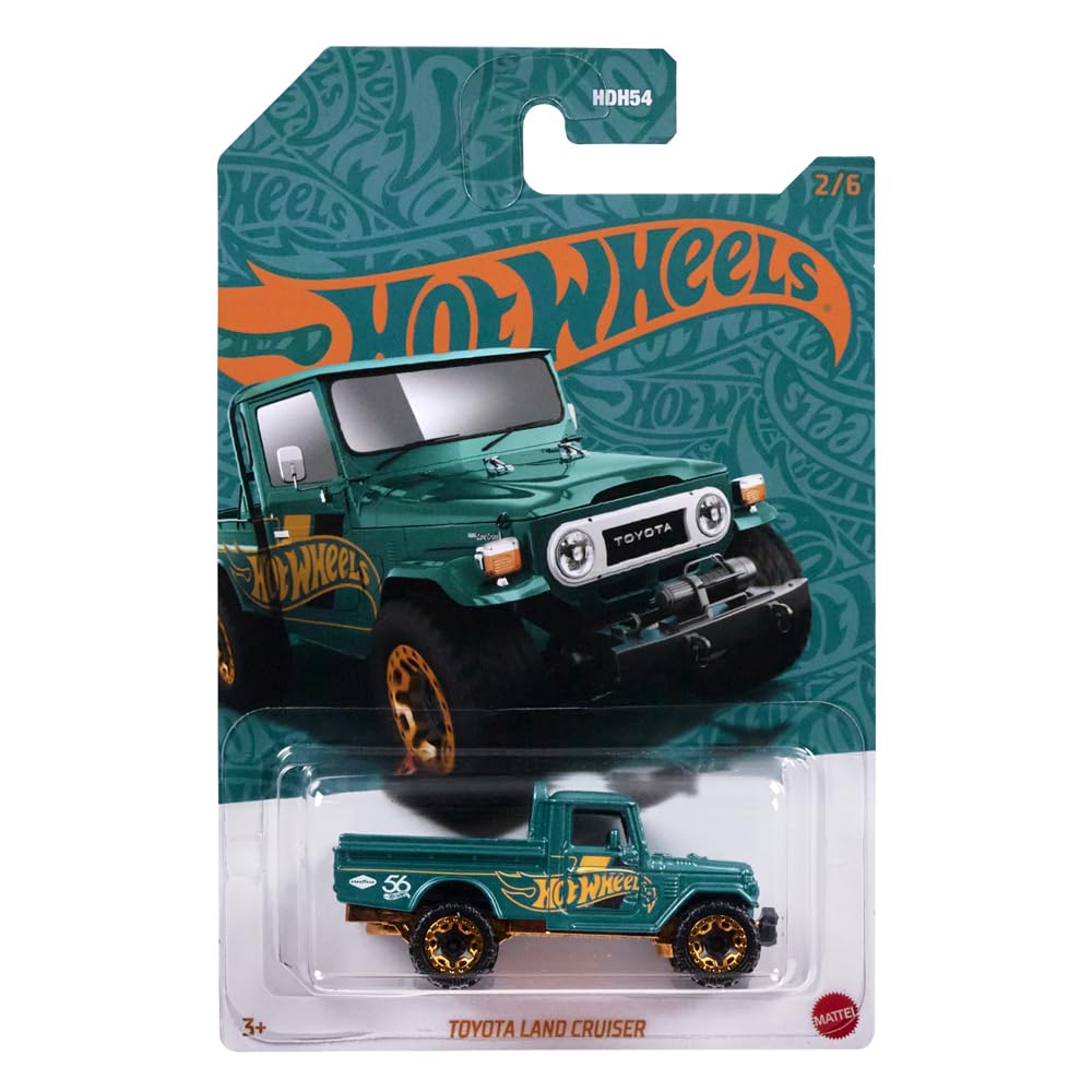 Hot Wheels Toyota Land Cruiser Die-Cast – Teal & Gold (HDH54-2/6)