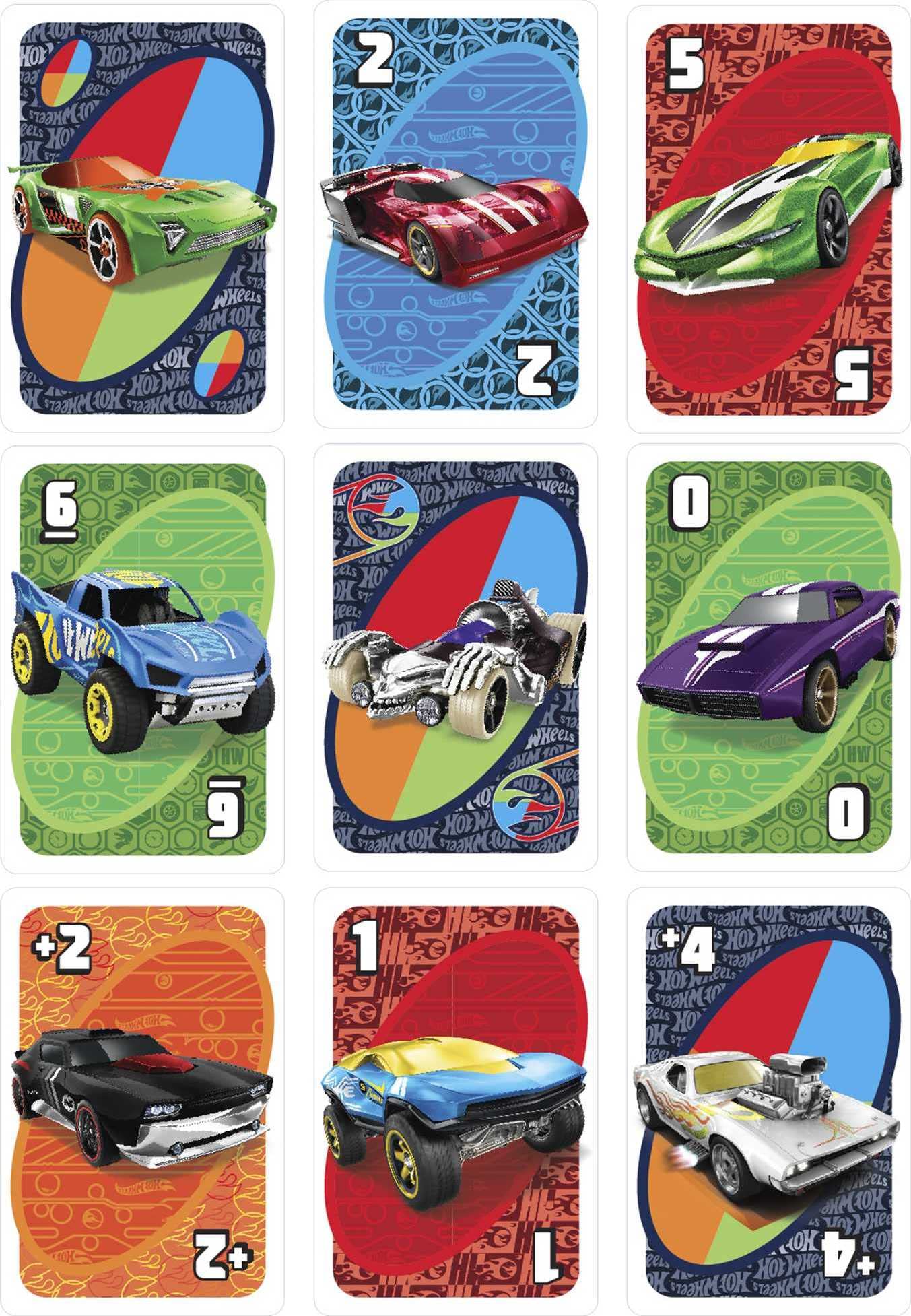 Hot Wheels UNO Matching Card Game - 112 Cards, Special Edition for Game Night