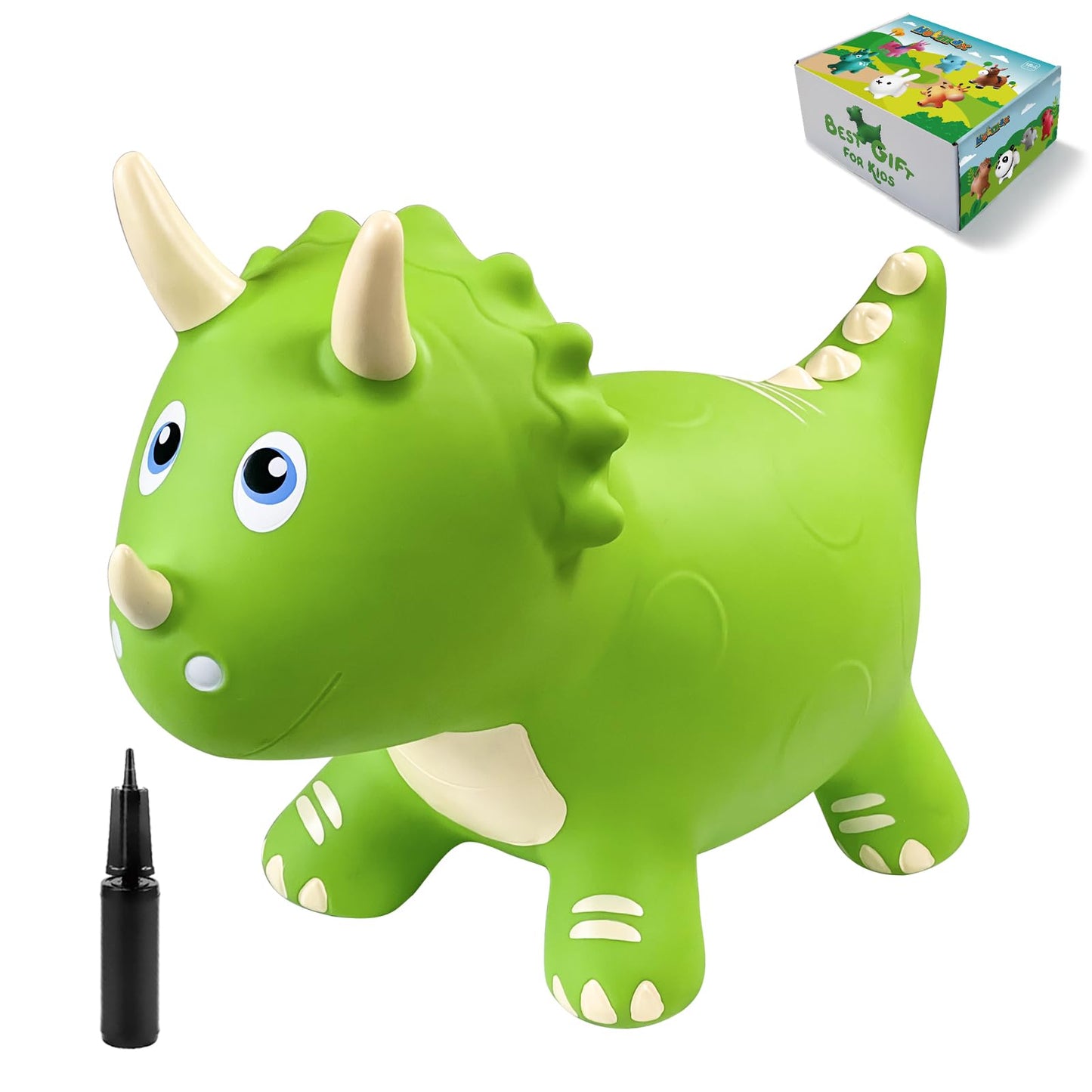HotMax Dinosaur Bouncy Horse – Safe Inflatable Toddler Ride-On Toy