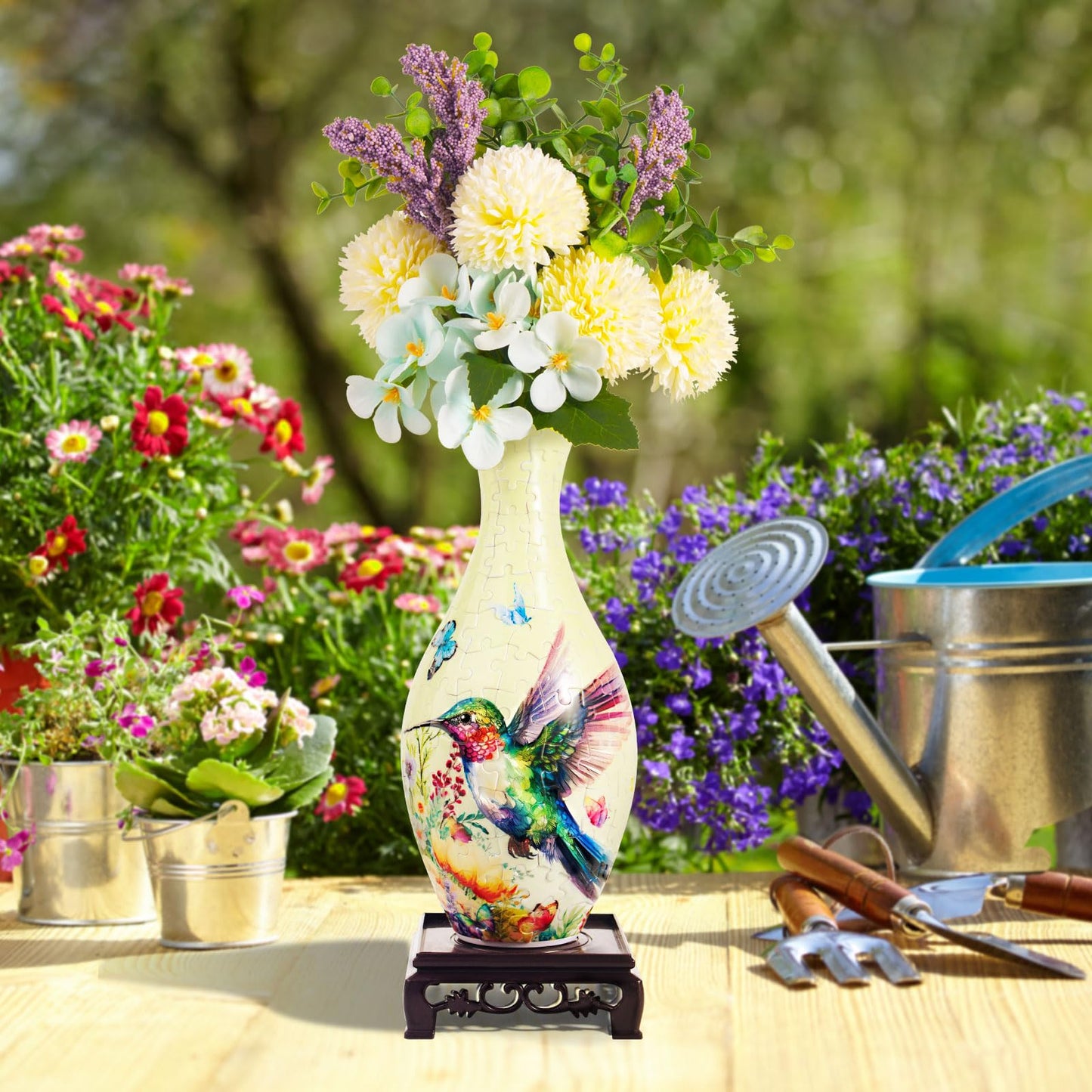 HOTPLACY 3D Puzzle Vase – 160-Piece DIY Floral Display & Gift