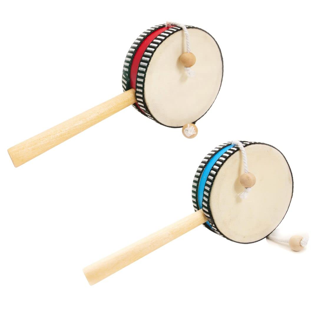 House of Marbles Monkey Drum – Assorted Designs, 8in Rhythm Toy for Kids