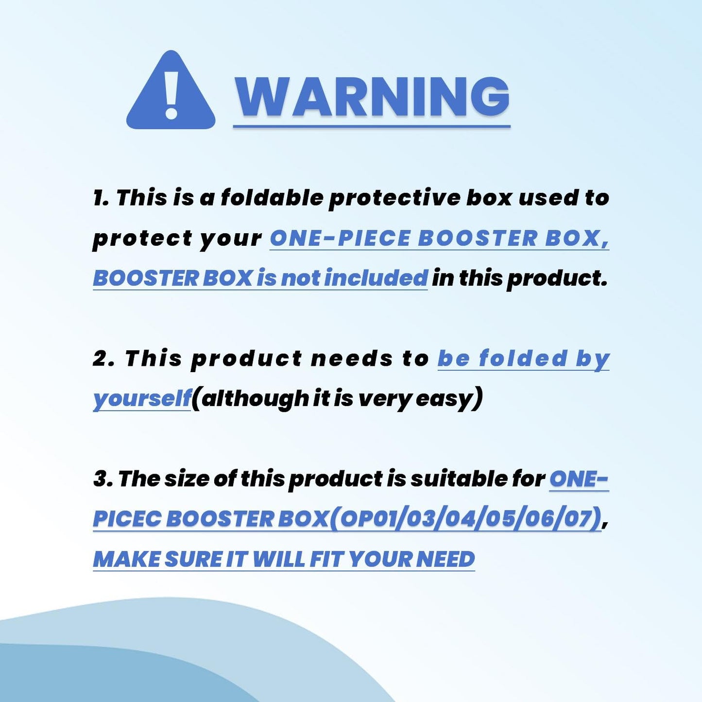 HOUSYLOVE PET OPCG Booster Protectors for One Piece Card Game (10 Pack) - 0.50mm Thick Clear Display Box Fits OP01/OP03/OP04/OP05/OP06