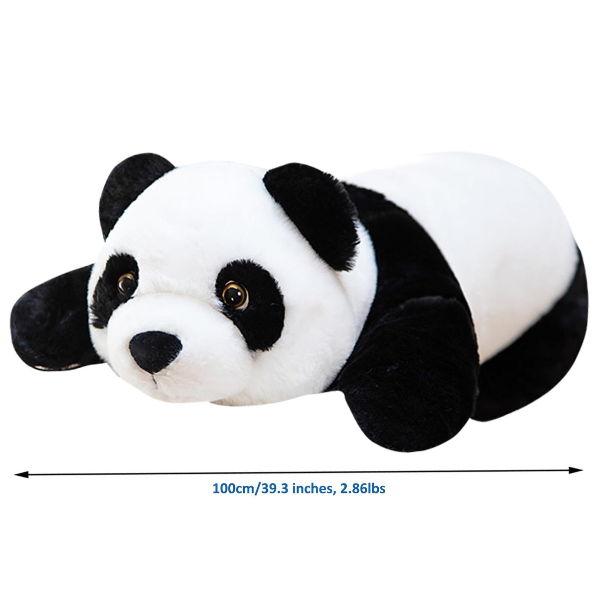 Hronsa Weighted Panda Plush Pillow Toy – 39.3" (100 cm), 2.86 lbs | Cozy Plush Gift for Kids & Adults