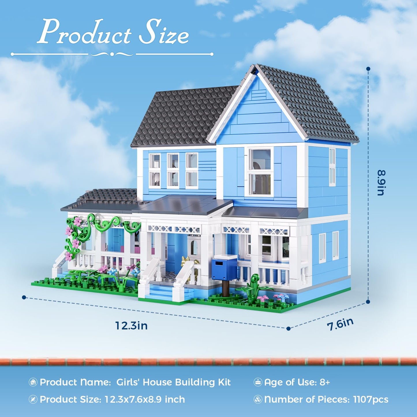 HTOWPMLS Gilmore House Block Set (1107 PCS) – LEGO-Compatible Lorelai & Stars Hollow Gift