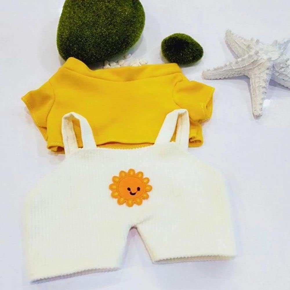 Htppzjr Cartoon Duck Clothes — White & Yellow Plush Outfit for Stuffed Animals