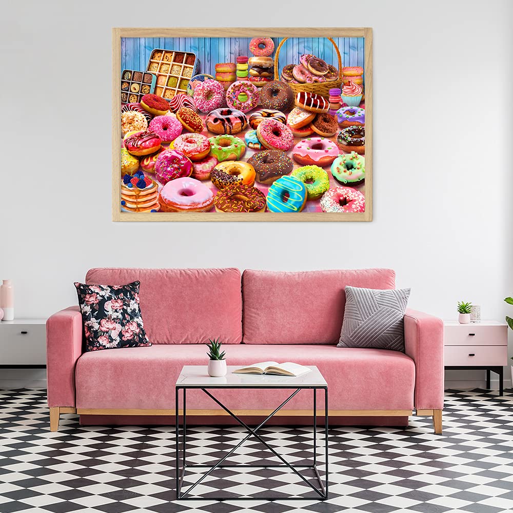 HUADADA 1000-Piece Donuts Puzzle – Interlock, No Dust, 1:1 Poster