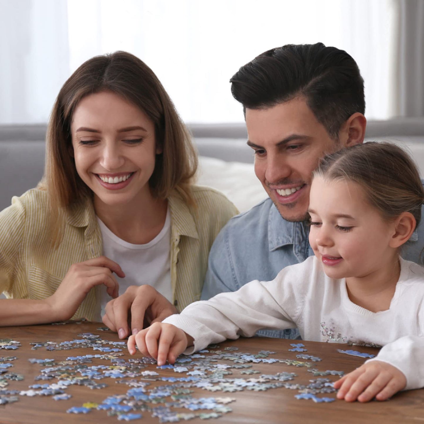 HUADADA 1000-Piece Thanksgiving Dinner Jigsaw Puzzle – Interlock, Back Letters, Poster Size 27.5x19.6