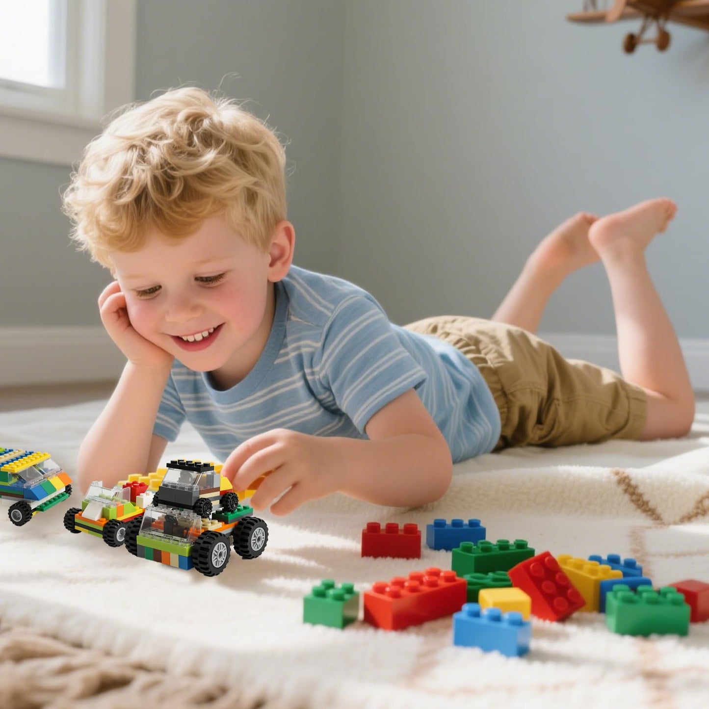 HUIZDQ 450pcs Wheels and Axles Set – Compatible with Major Brick Brands