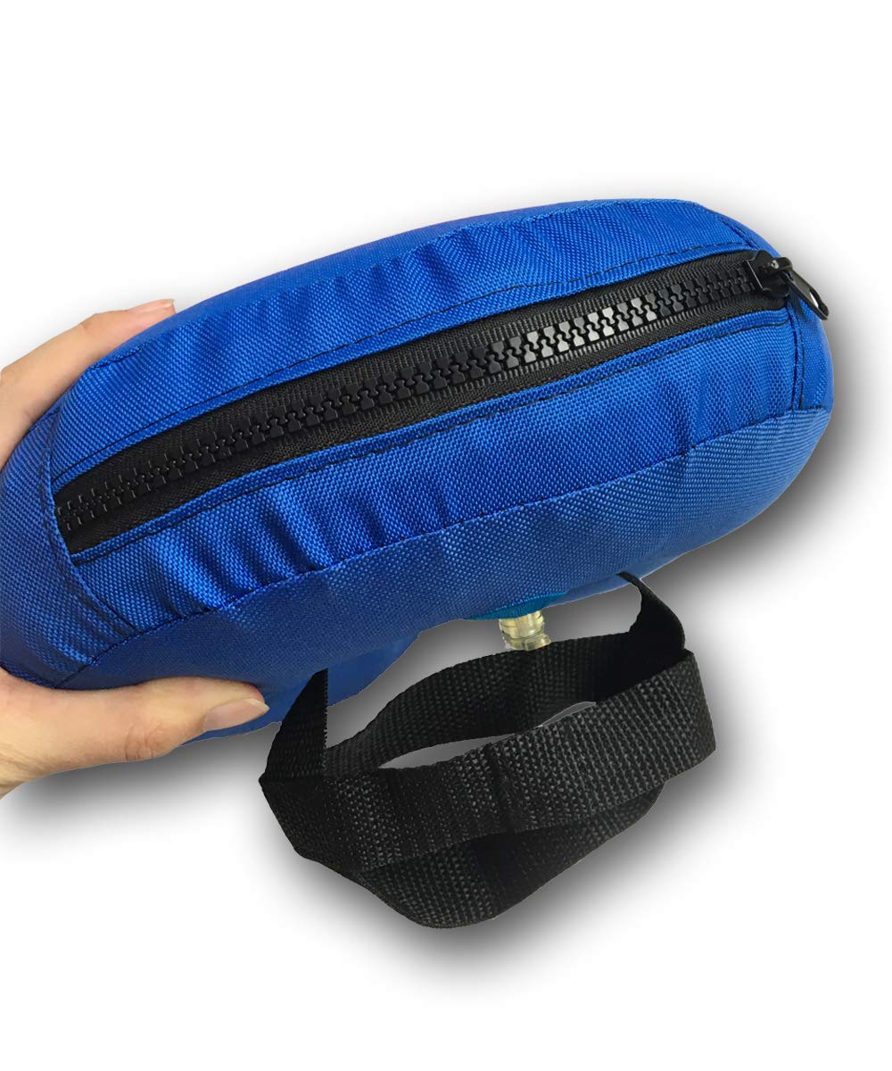Human Bobber Inflatable Drink Holder – Large Blue Pool Float for Cups, Cans & Bottles