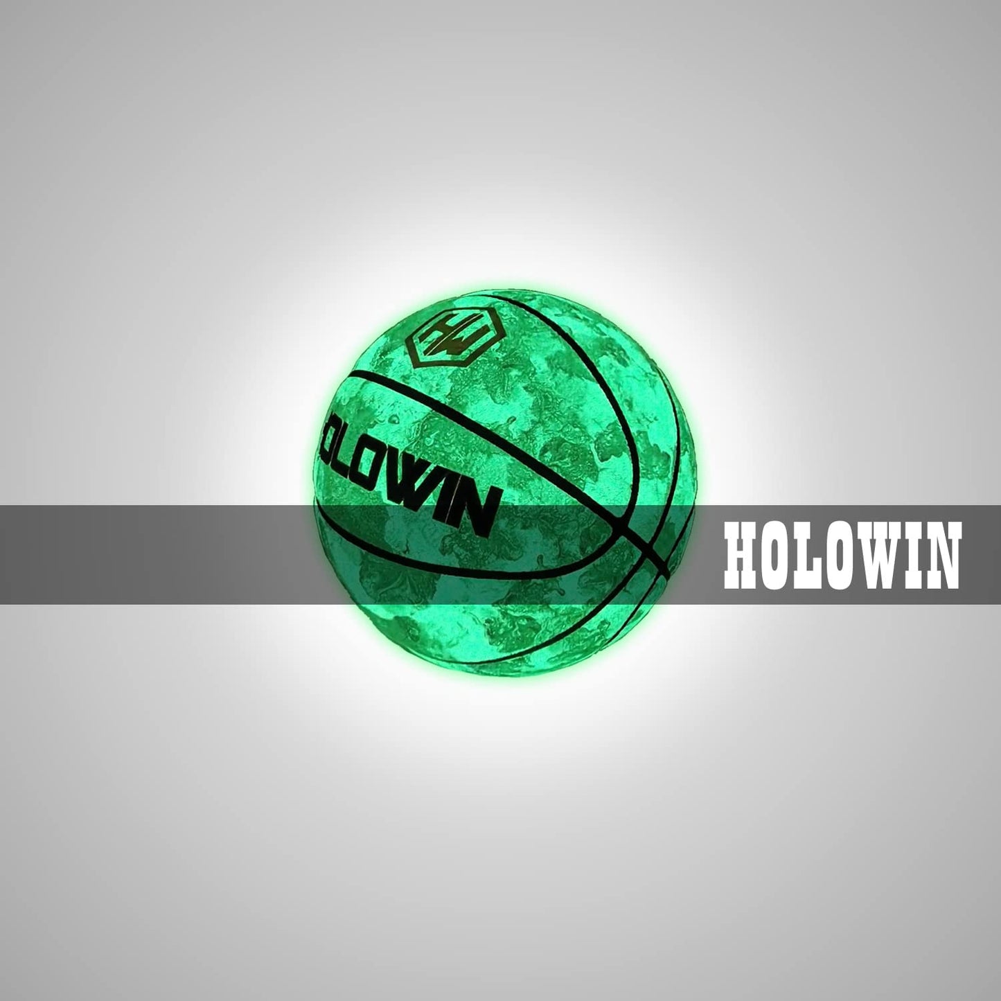HW HOLOWIN Reflective Holographic Basketball – Glow for Night Games (Size 7)