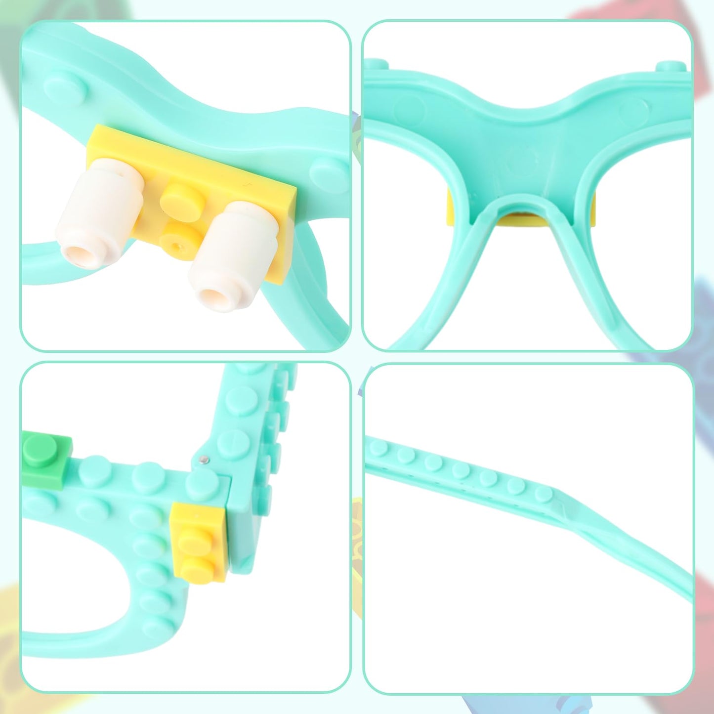 Hxezoc 12 Pcs DIY Building Bricks Glasses – Creative Party Favors for Kids