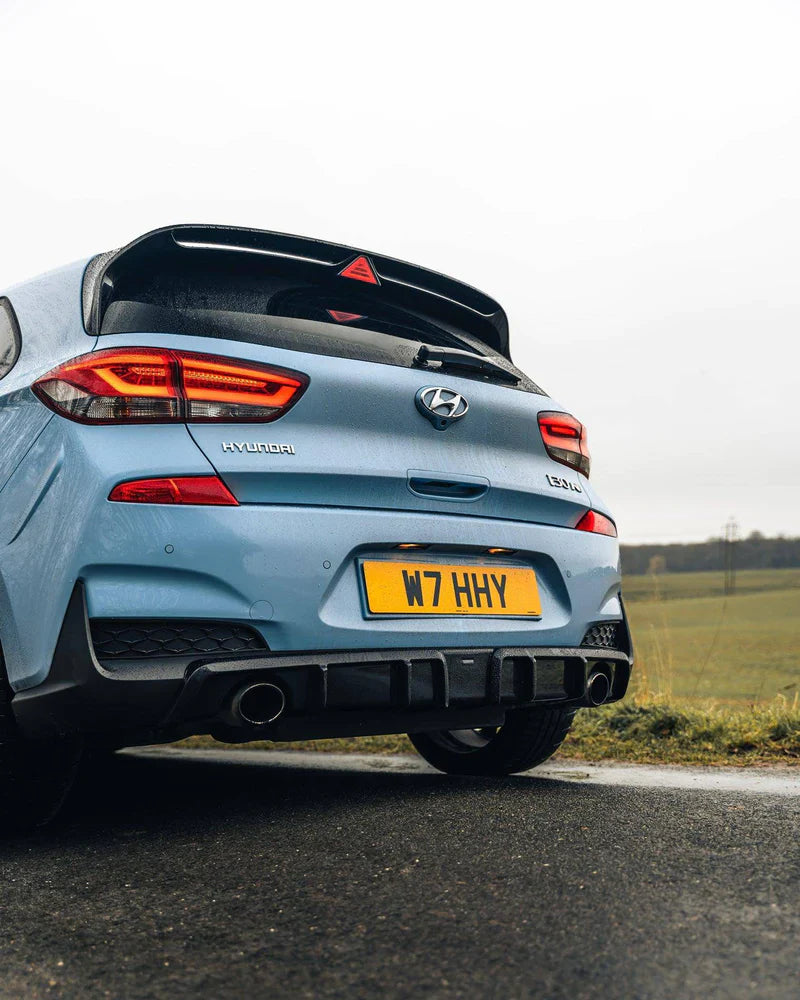 HYUNDAI I30 N EVO-1 GLOSS BLACK REAR DIFFUSER BY ZAERO (2018+, PD)