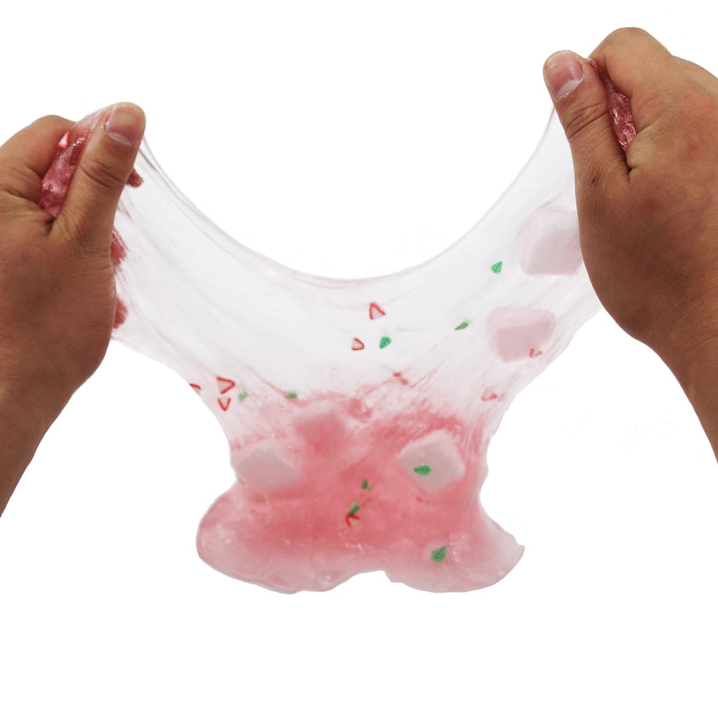 ICHICHI Strawberry Crunchy Slime Kit – Pink Glimmer 200ml, Gift & Party Favorite
