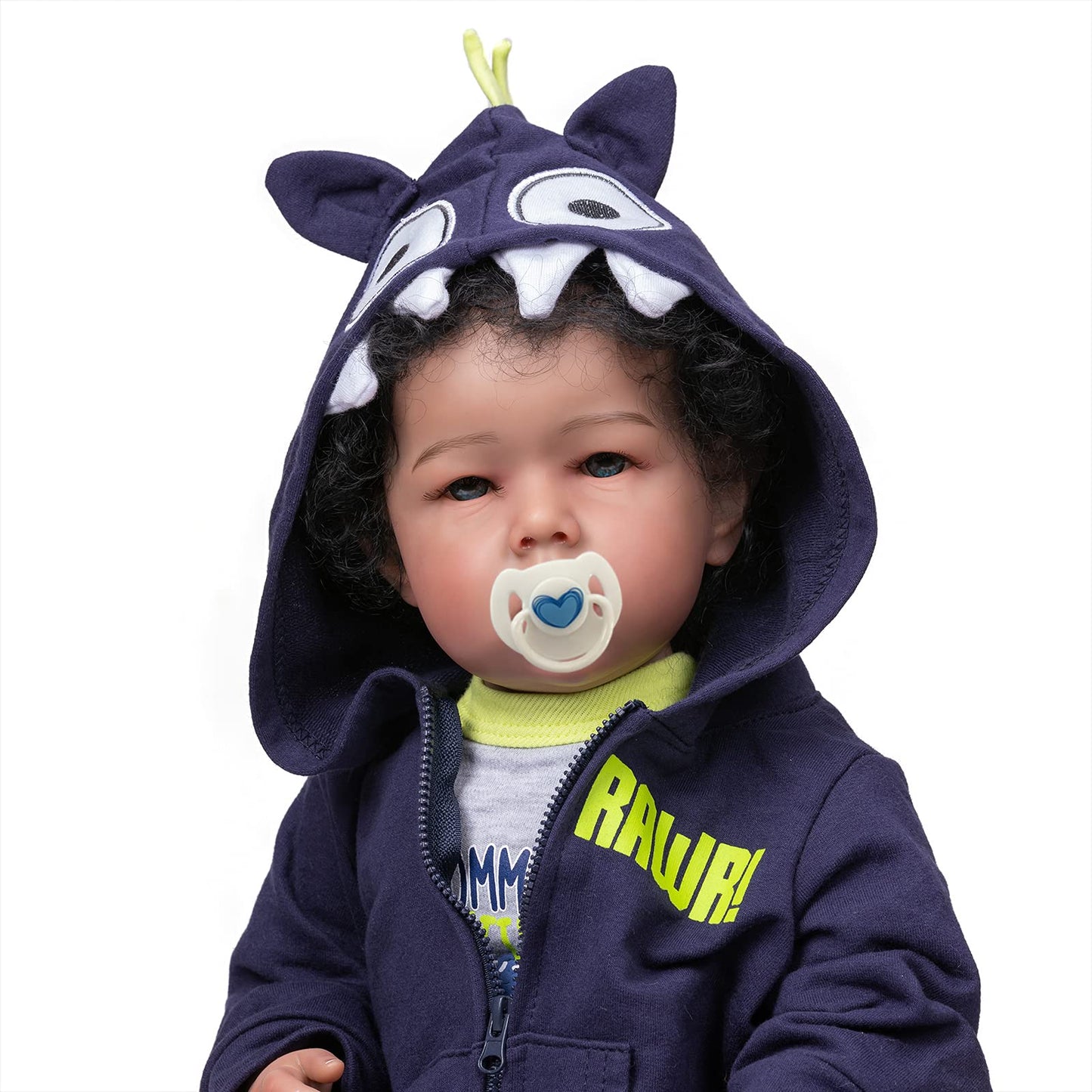iCradle Reborn Baby Doll Boy – 22in Lifelike Black Biracial Doll
