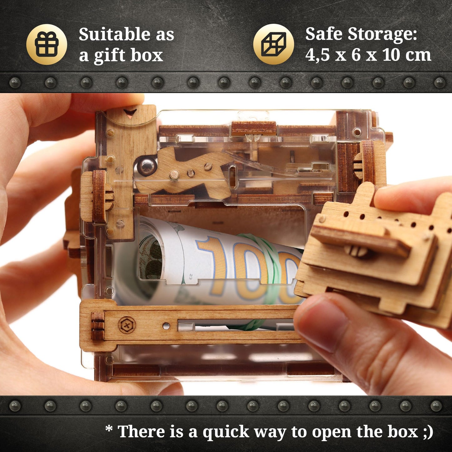 iDventure A-Maze-ing Safe – 3D Puzzle Money Box for Adults | Unique Gift Idea