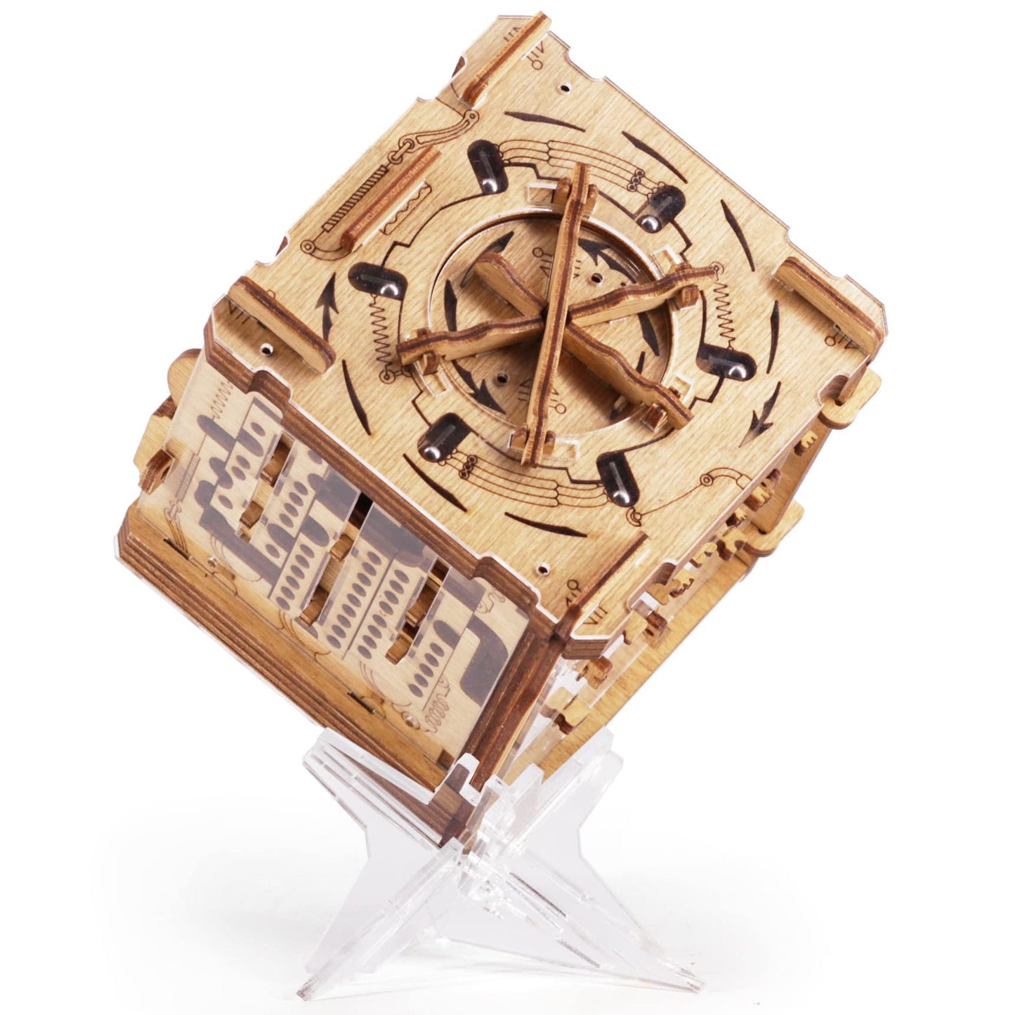 iDventure Cluebox Cambridge Labyrinth – Wooden Escape Room Puzzle Box with Hidden Money Compartment