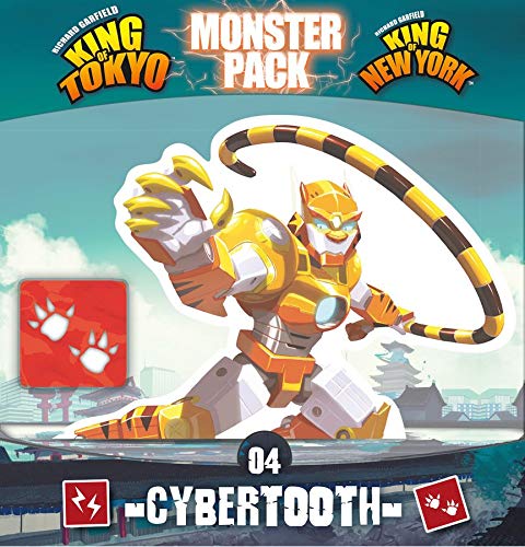IELLO King of Tokyo Cybertooth Monster Pack Expansion – Two-Form Robot Tiger