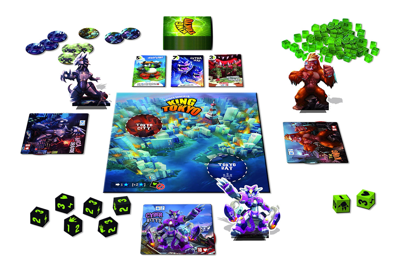 IELLO King of Tokyo: New Edition Strategy Board Game – Space Penguin Included
