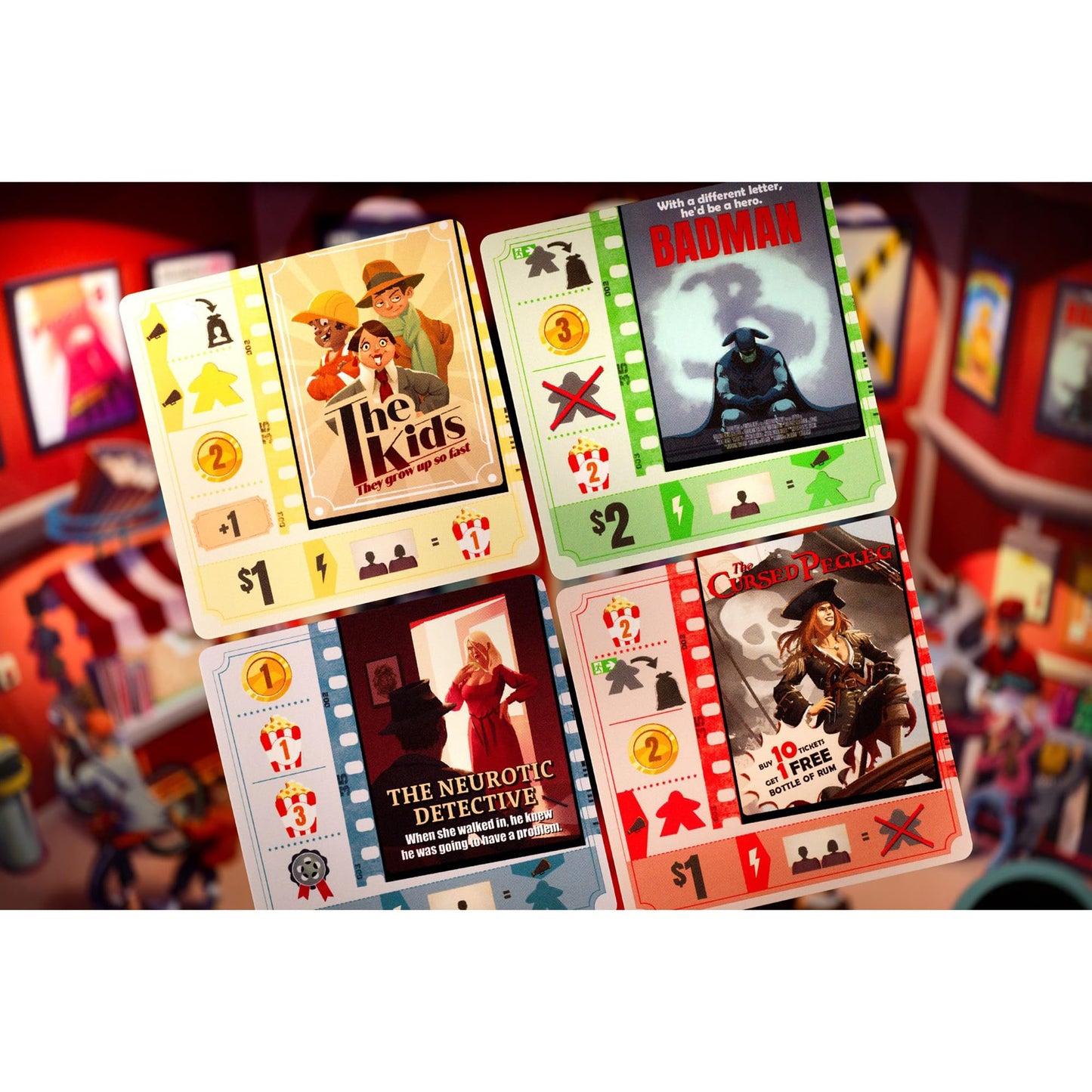 IELLO Popcorn: Strategy Board Game – Run a Movie Theater (60 min, 2-4 players)
