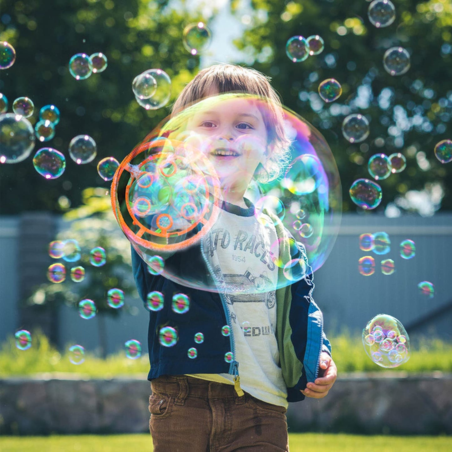 IFLOVE Bubble Gun Dinosaur Bubble Machine – 1000+ Bubbles/Min, Safe ABS, Green