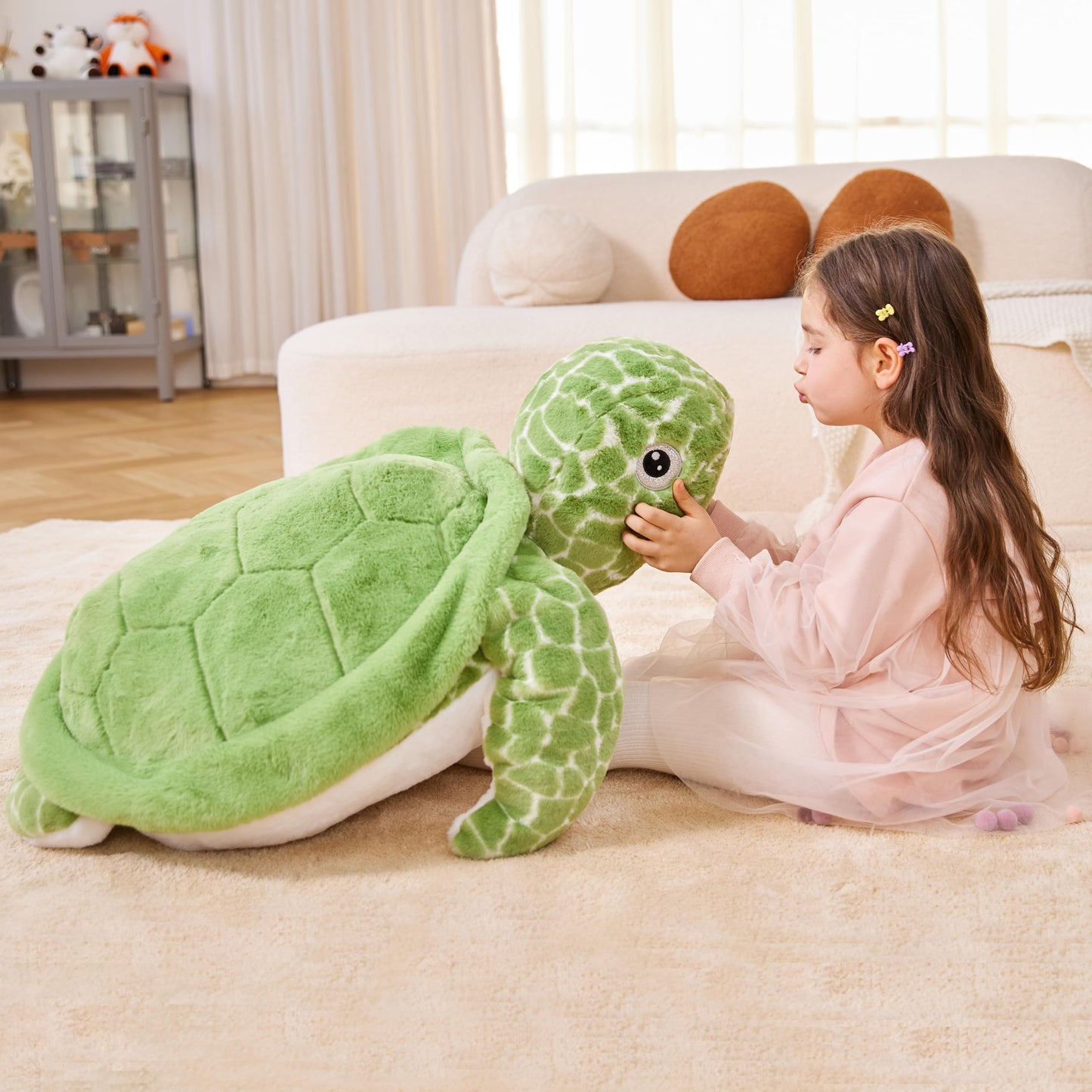 IKASA Giant Sea Turtle Plush Toy - 30-Inch Jumbo Soft Stuffed Animal