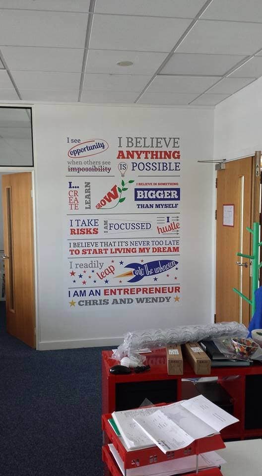 Small Business Inspirational Wall Sticker For Entrepreneurs