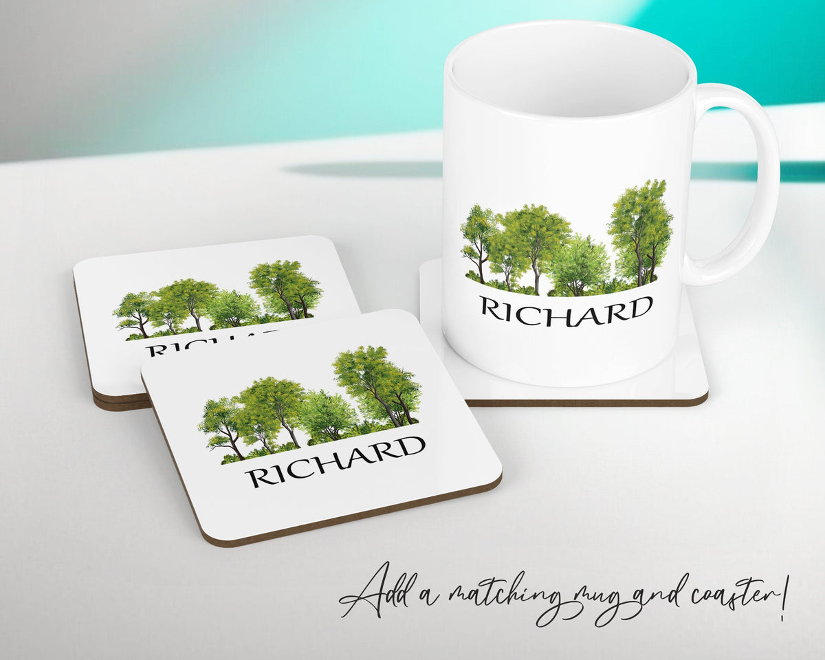 Personalised Tree Cushion Gift Printed Name Design - Cushion Throw Pillow Scenic Nature Gift For Sitting Room Bedroom Birthday Gift CS494