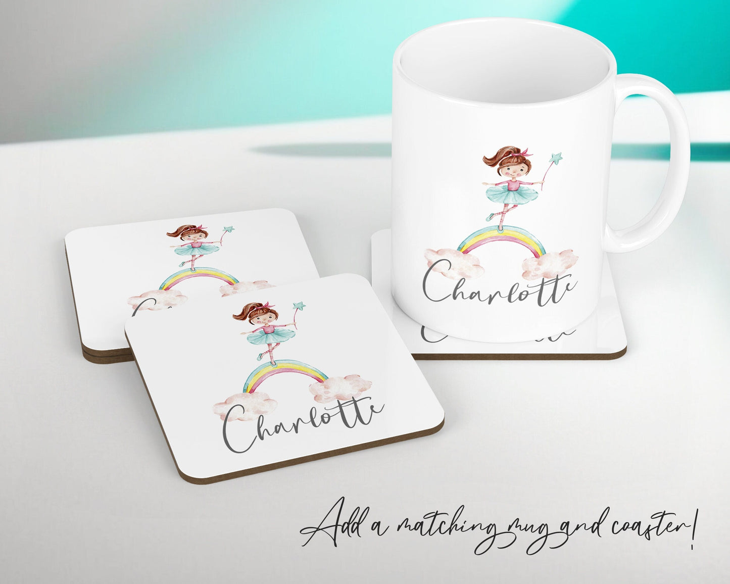 Personalised Fairy Rainbow Cushion Gift Printed Name Design - Pillow Gift For Girls Boys Nursery Bedroom Decor Gift CS246